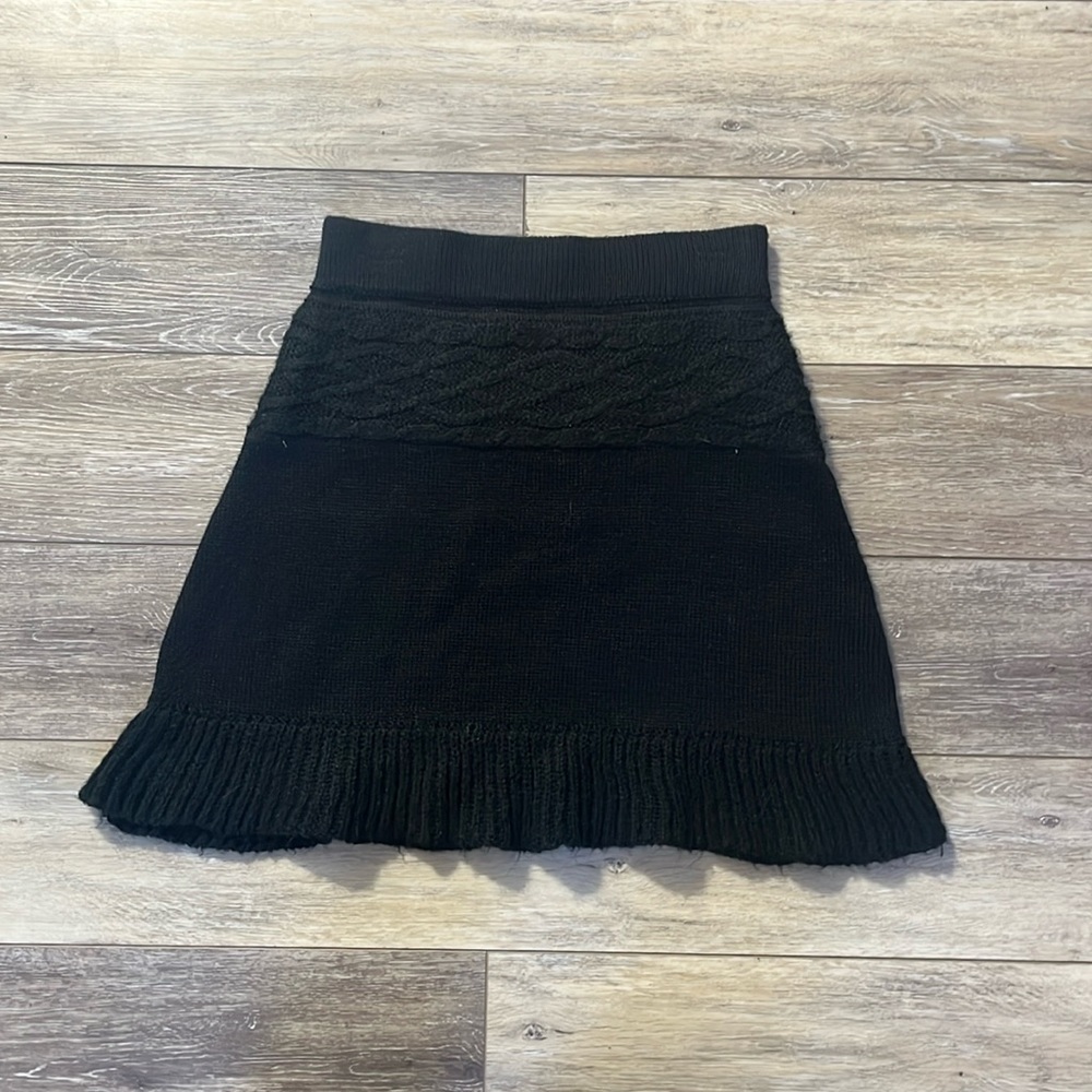 Knotted Black Skirt